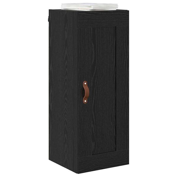 vidaXL Meuble mural Ch&ecirc;ne noir 34,5 x 34 x 90 cm Bois d'ing&eacute;nierie