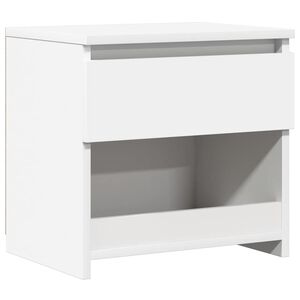 vidaXL Table de chevet Blanc 40x30x39 cm Agglom&eacute;r&eacute;