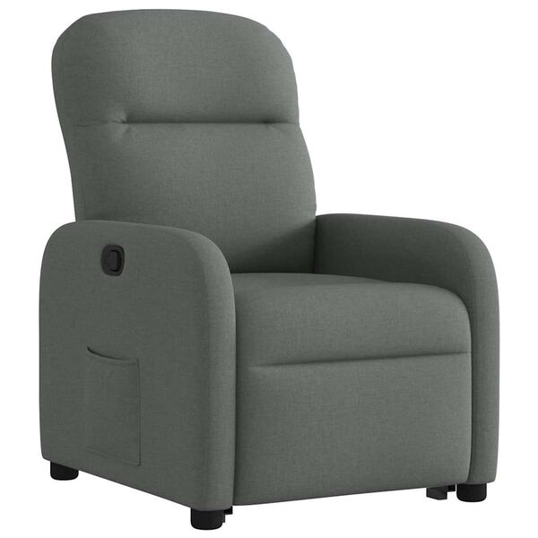 vidaXL Fauteuil inclinable Gris fonc&eacute; Tissu