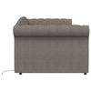 vidaXL Lit avec matelas et USB Taupe Tissu 90x200 cm