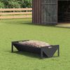 vidaXL Trough d'alimentation pour le b&eacute;tail Noir 108 x 50 x 28 cm