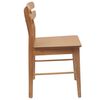 vidaXL Chaise de salle &agrave; manger 2 pcs Naturel