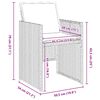 vidaXL Ensemble de salle &agrave; manger pour jardin 5 pcs Marron polyrotin