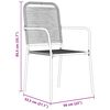 vidaXL Ensemble de salle &agrave; manger pour jardin 3 pcs Noir