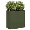 vidaXL Jardini&egrave;re vert olive 80x40x80 cm acier lamin&eacute; &agrave; froid