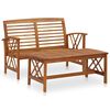 vidaXL Salon de jardin 2 pcs avec coussins bois d'acacia solide