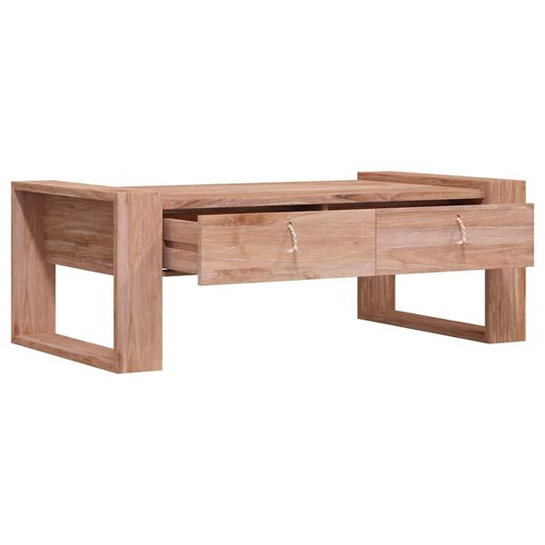 vidaXL Table basse 110x60x40 cm Bois de teck massif