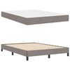 vidaXL Lit &agrave; ressorts avec matelas Taupe 140 x 200 cm tissu