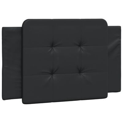 vidaXL Coussin de tête de lit noir 80 cm similicuir