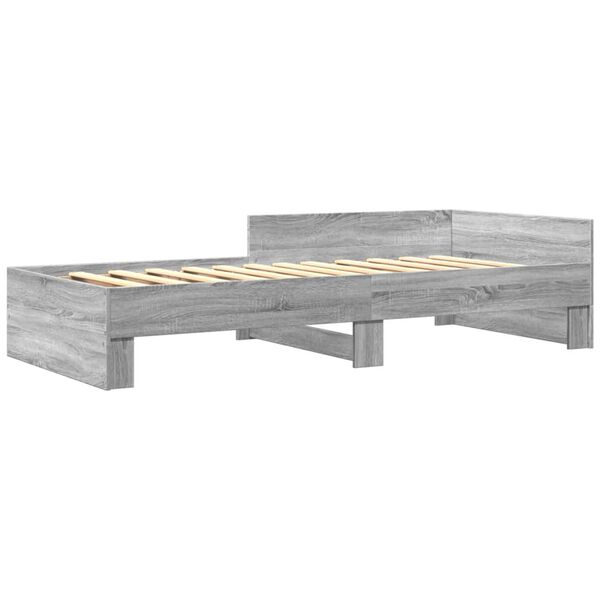 vidaXL Cadre de lit sans matelas sonoma gris 90x190 cm