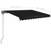 vidaXL Auvent manuel r&eacute;tractable avec LED 300x250 cm Anthracite