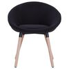 vidaXL Chaises &agrave; manger lot de 2 noir tissu