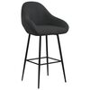 vidaXL Tabourets de bar lot de 2 noir velours