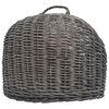 vidaXL Cage de transport pour chats Gris 60x45x45 cm Saule naturel