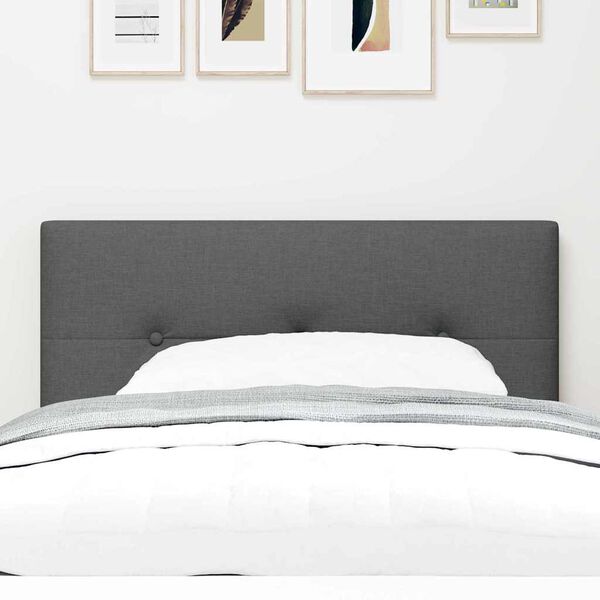 vidaXL T&ecirc;te de lit avec t&ecirc;te de lit Gris fonc&eacute; 90 cm Cuir synth&eacute;tique
