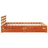 vidaXL Cadre de lit avec tiroirs sans matelas cire marron 140x190 cm