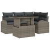 vidaXL Ensemble de canap&eacute; de jardin 5 pc Gris polyrotin