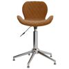 vidaXL Chaise pivotante de salle &agrave; manger Marron Velours