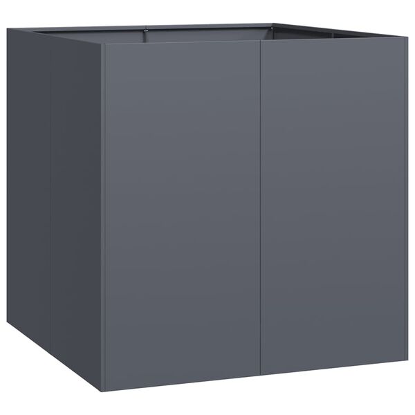 vidaXL Jardini&egrave;re anthracite 80x80x80 cm acier