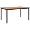 vidaXL Ensemble de salle &agrave; manger pour jardin 7 pcs Noir