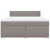 vidaXL Sommier &agrave; lattes de lit avec matelas Taupe 180x200 cm Tissu