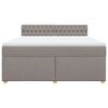 vidaXL Sommier &agrave; lattes de lit avec matelas Taupe 180x200 cm Tissu