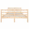 vidaXL Cadre de lit sans matelas bois massif 140x190 cm