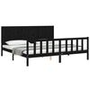 vidaXL Cadre de lit sans matelas noir 200x200 cm bois massif de pin