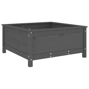 vidaXL Jardini&egrave;re gris 82,5x82,5x39 cm bois massif de pin