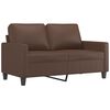 vidaXL Ensemble de canap&eacute;s 2 pcs avec coussins Marron Similicuir