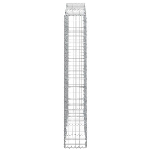 vidaXL Panier de gabions arqu&eacute; 200x30x180/200 cm Fer galvanis&eacute;