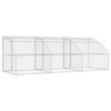 vidaXL Kennel pour Chiens 3 pcs Argent&eacute; 6 x 2 x 2 m Acier