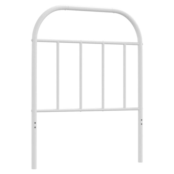 vidaXL T&ecirc;te de lit m&eacute;tal blanc 75 cm