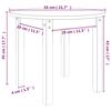 vidaXL Table basse Ø 55x45 cm Bois massif de pin