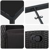 vidaXL Ensemble de salle &agrave; manger pour jardin 7 pcs Noir polyrotin