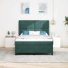 vidaXL Lit &agrave; ressorts avec matelas Vert fonc&eacute; 200 x 160 cm Polyester