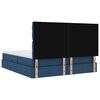 vidaXL Lit avec rangement et LED avec LED Bleu 160 x 200 cm Polyester