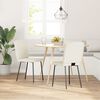 vidaXL Chaises &agrave; manger lot de 2 Cr&egrave;me Velours