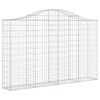 vidaXL Panier de gabions arqu&eacute; 200x30x120/140 cm Fer galvanis&eacute;