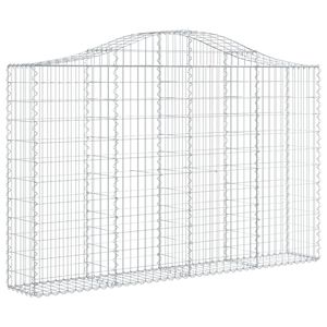 vidaXL Panier de gabions arqu&eacute; 200x30x120/140 cm Fer galvanis&eacute;