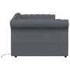 vidaXL Lit avec matelas et USB Gris fonc&eacute; Tissu 90x200 cm