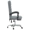 vidaXL Fauteuil de massage inclinable de bureau Gris clair Tissu