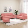 vidaXL Ensemble de canap&eacute;s 3 pcs coussins d&eacute;coratifs et coussins Rose
