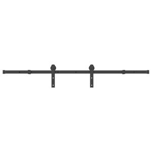 vidaXL Kit de quincaillerie de porte coulissante 183 cm Acier Noir