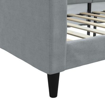 vidaXL Lit de repos sans matelas gris clair 90x190 cm tissu