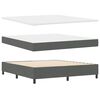 vidaXL Lit &agrave; ressorts avec matelas Gris fonc&eacute; 180 x 200 cm tissu