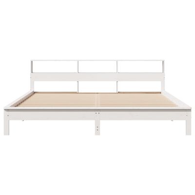 vidaXL Cadre de lit sans matelas blanc 200x200 cm bois massif de pin