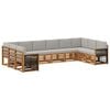vidaXL Ensemble de canap&eacute;s d'ext&eacute;rieur 7 pc Naturel et gris clair