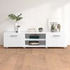 vidaXL Meuble TV blanc 140x40x35 cm bois d'ing&eacute;nierie
