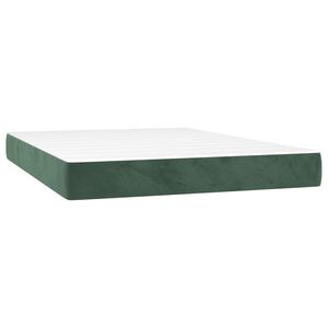 vidaXL Matelas de lit &agrave; ressorts ensach&eacute;s fermet&eacute; moyenne Vert fonc&eacute; 140x200x20 cm